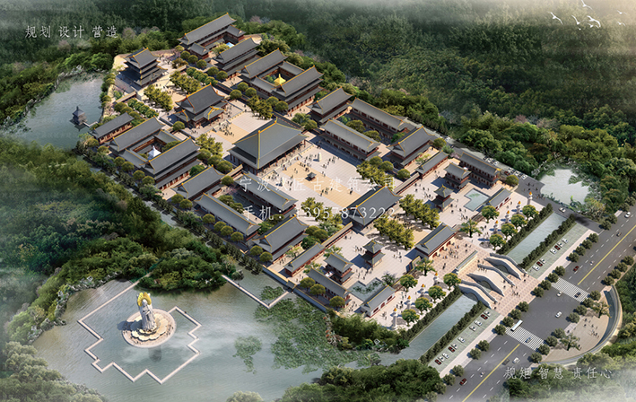 寺廟設計中的杭州地域性色彩搭配與建筑外觀表現